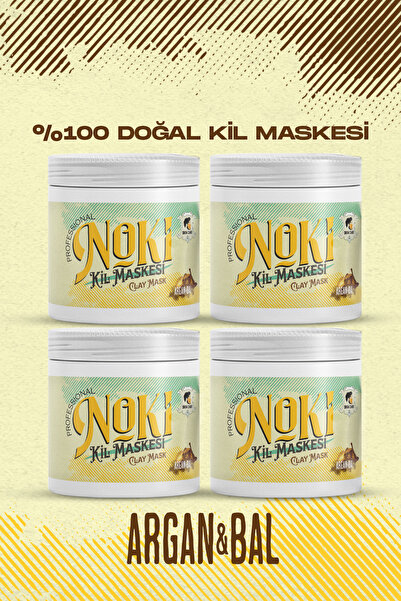 Noki Kil Maskesi - Argan&Bal | Leke, Ve Siyah Nokta Giderici Yüz Maskesi 4x:Adet