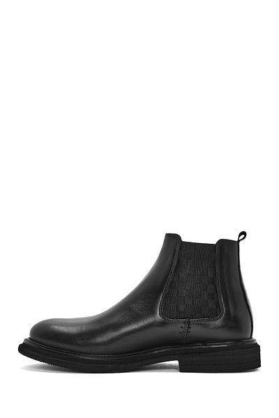 Derimod Men's Black Leather Chelsea Boots 24Wfd 654418