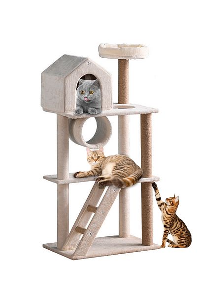 KidLe Cat Tree Cat Climbing Frame Cat Scratching Post Cat House