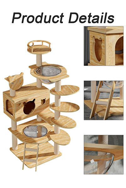 KidLe Cat Tree Cat Tower Cat House Cat Climbing Frame Cat Tree