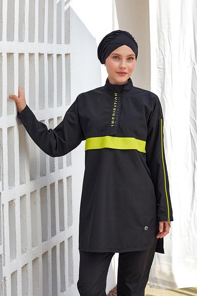 Adasea Μαγιό Henley μακρυμάνικο Hijab 1502