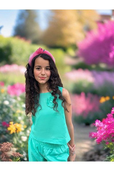 Hilal Akıncı Kids Set de lenjerie pentru fete cu trandafiri