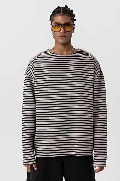VAMOSCLO Φούτερ Oversize - Βιζόν με λεπτομέρεια στον γιακά