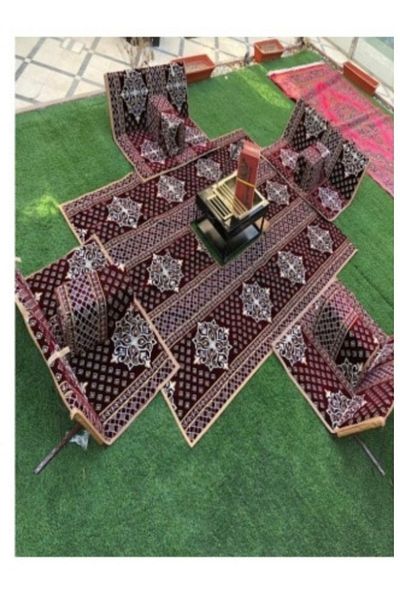 smart home Heritage Floor Seating Set 9 Pieces Suitable for Travel, Camping and Garden, Camping Floor Mat Set