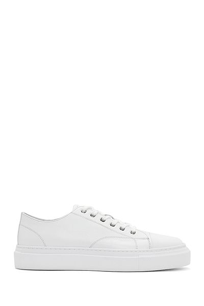Derimod White Leather Sneaker - Men's, Lace-up, 24sfd611718