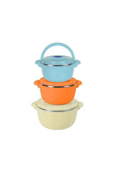 Art of Dinning by Heinner SET 3 CASEROLE TERMICE 2 + 4 + 6 L, BELLY BEIGE