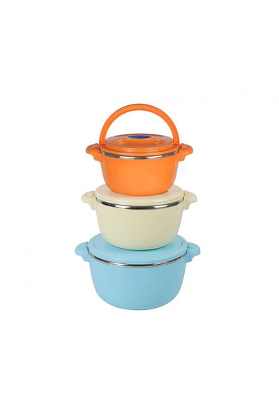 Art of Dinning by Heinner SET OF 3 THERMAL CASSEROLE 2+4+6L, BELLY BLUE