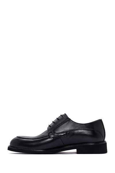Derimod Men's Black Laced Leather Casual Shoes 25Sfd 704018