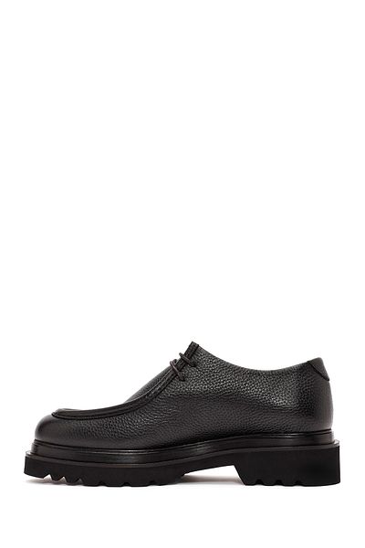 Derimod Men's Black Leather Casual Shoes 24Wfd6025Ft