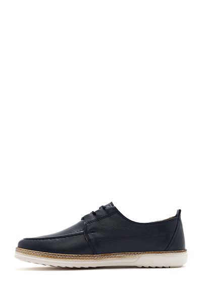 Derimod Men's Navy Blue Leather Casual Shoes 25Sfd 674218