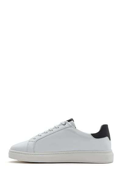 Derimod Men's White Lace-Up Leather Sneaker 25Sfd 674718