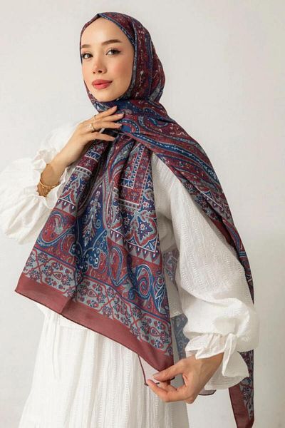 Mira İpek Retro Patterned Cotton Shawl Women