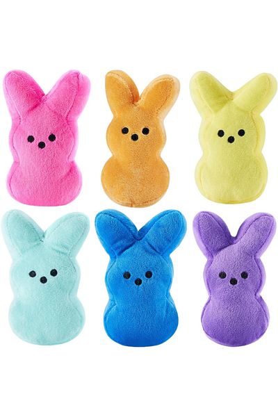 Choice 6pcb 15cm Peep Bunny Plush Toys Stuffed Animal Star Carrot Rabbit Doll Room Desktop Sofa Decor Easte