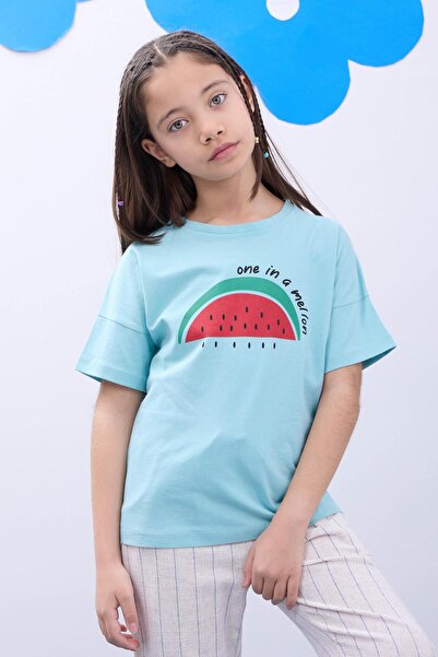 Perendi Παιδικό μπλουζάκι Unisex κοντομάνικο εμπριμέ 2 συσκευασιών γαλάζιο-κόκκινο