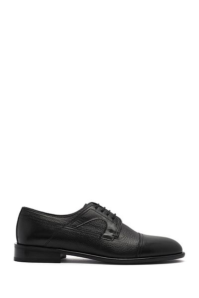 Derimod Men's Black Laced Leather Classic Shoes 25Sfd 621314