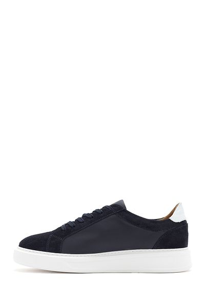 Derimod Men's Navy Blue Lace-Up Leather Sneaker 25Sfd 613014