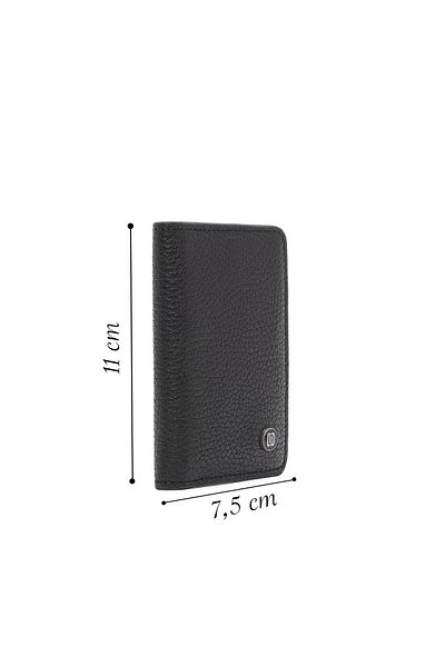 Derimod Men's Black Leather Card Holder 000A2D3147Ft