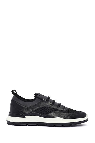 Derimod Men's Black Lace-Up Leather Casual Sneaker 25Sfd 611514