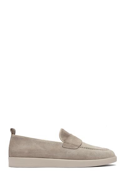 Derimod Mocasini de dama din piele intoarsa bej 25SFD 510010