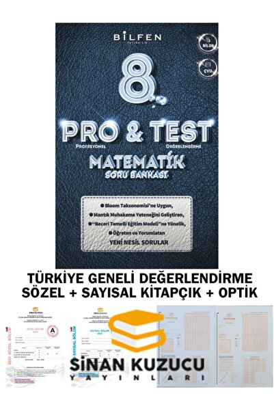 Bilfen Yayıncılık 8. Sınıf Lgs Pro test Matematik Soru Bankası + Sinan Kuzucu...