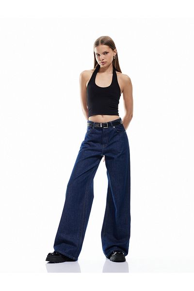 Koton New Season Cotton Halter Neck Sleeveless Crop Tank Top