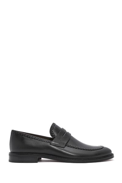 Derimod Loafer clasic din piele neagră pentru bărbați 25SFD 602118