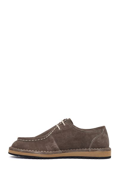 Derimod Men's Mink Lace-Up Suede Leather Casual Shoes 25Sfd 654410