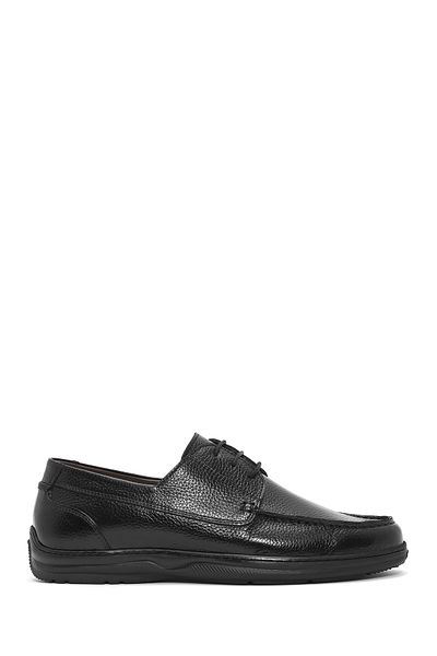 Derimod Loafer casual din piele neagră cu șireturi pentru bărbați 25SFD6030FT