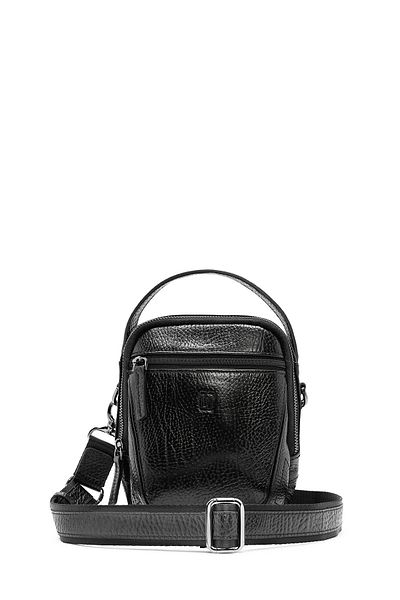 Derimod Men's Black Leather Messenger Bag 24Wbd3603Ft