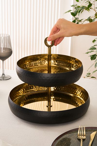 Karaca Arven 2 Layers Decorative Serving Rack 26x32 cm