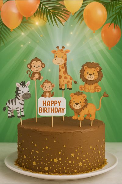 Ege Pastacılık Safari Cake Decoration Toothpicks 6 Pcs