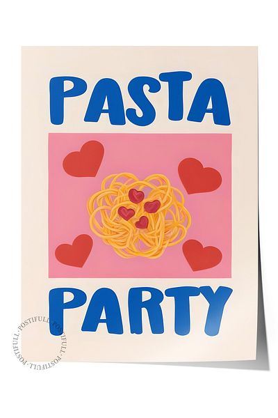 Postifull Frameless Poster, Cake Party, Comfort Series Kitchen Wall Poster, No:109124