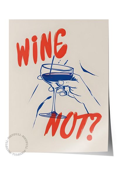 Postifull Frameless Poster, Wine Note?, Comfort Series Kitchen Wall Poster, No:109078