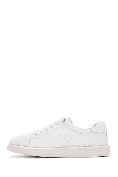 Derimod Women's White Lace-Up Leather Sneaker 25Sfd 500718