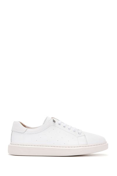 Derimod Women's White Lace-Up Leather Sneaker 25Sfd 500718