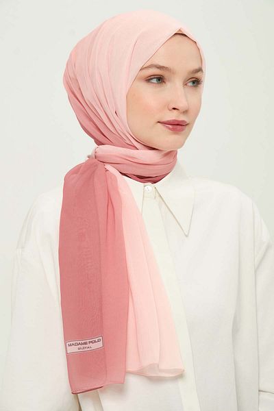 Madame Polo Şal Digital Crepon Chiffon Respirabil Fără Riduri Anti-alunecare 75x180 Cm