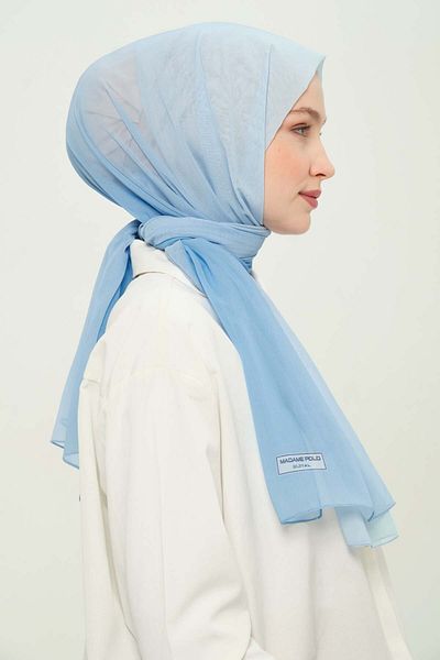 Madame Polo Digital Crepe Chiffon Shawl Breathable Wrinkle-Free Non-Slip 75X180 cm