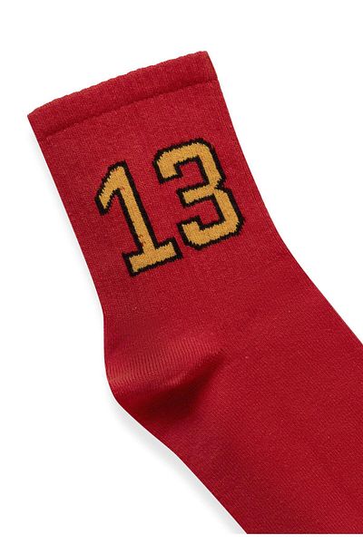 VAMOSCLO Printed Socket Socks Red
