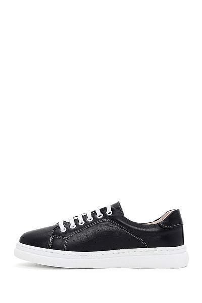 Derimod Women's Black Lace-Up Leather Sneaker 25Sfd 500718