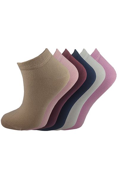 SİHİRLİ AYAKLAR 6 Pairs Women's Bamboo Socks Women's Booties Socks Short Socks Mixed Color