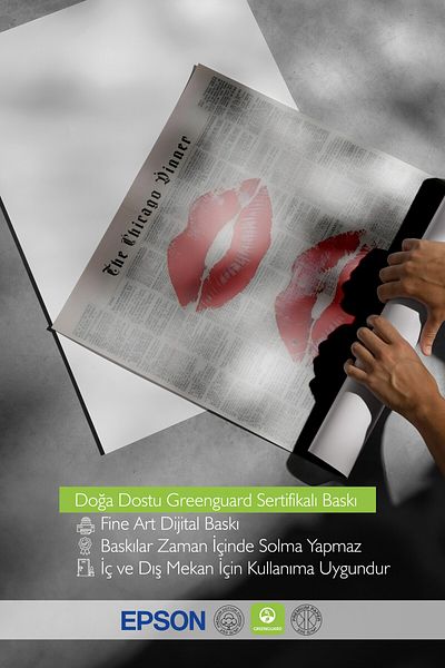 Postifull Frameless Poster, Kisses for the Newspaper, Comfort Series Kitchen Wall Poster, No:108923