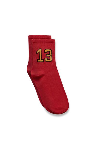 VAMOSCLO Printed Socket Socks Red