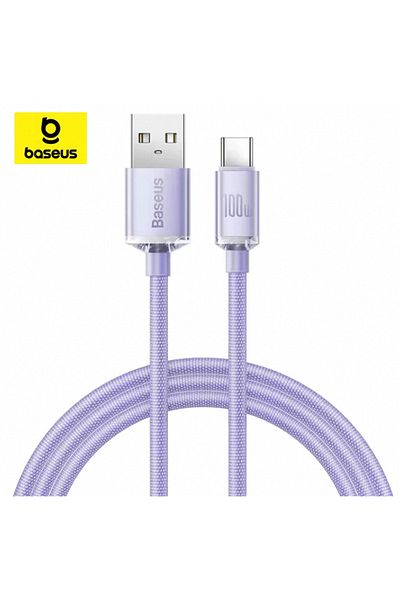 Baseus 2m Purple Baseus 6A USB Type C Cable For Realme Huawei P40 Pro 66W Fast Charging Wire USB-C Charger