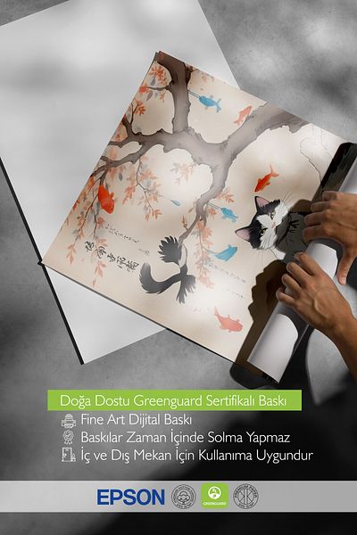 Postifull Unframed Poster, Japanese Cats, Comfort Series Kitchen Wall Poster, No:109165