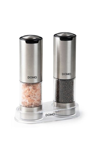 Domo Sada 2 elektrických mlýnků na koření Do3102, baterie, nerezová ocel