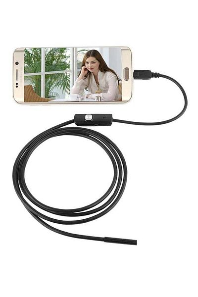 COOYA Waterproof LED Endoscope Camera, 7mm Probe Pipe, Snake Inspection Camera(1 Meter)