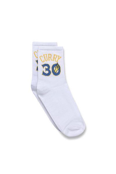 VAMOSCLO Printed Socket Socks White