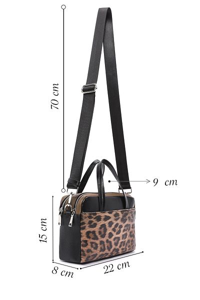 Derimod Geantă de mână cu curea lungă leopard pentru femei 25SBD 247714