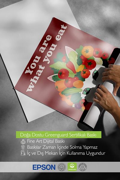 Postifull Poster fără încadrare, You Are What You Eat, Poster de perete pentru bucătărie din seria Comfort, NR:109100