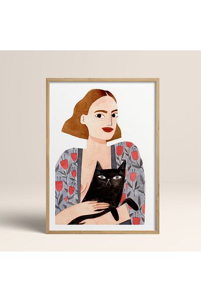 HOMEPACK Единична картина в дървена рамка, единичен плакат, картина TK/1429